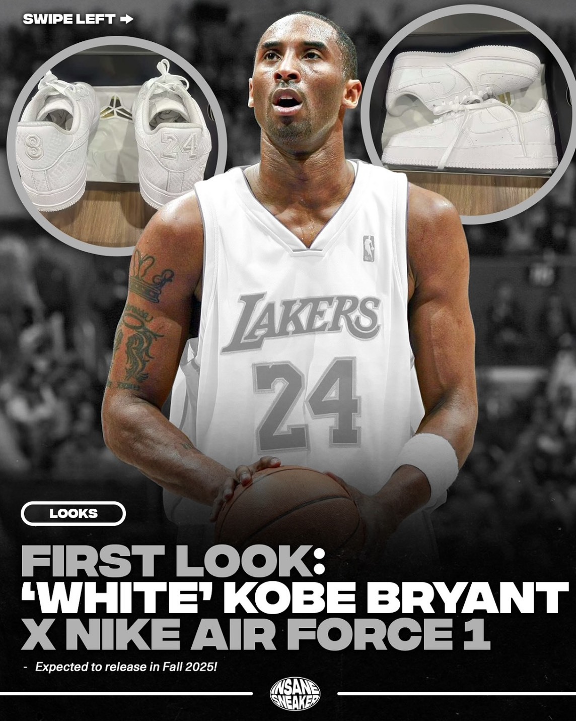 Kobe Bryant x Nike AF1 Forever White 蛇麟 白 IB0018-100