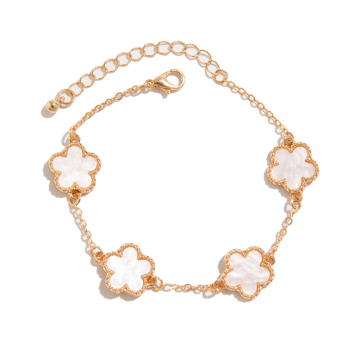 時尚五葉幸運草金屬手鍊