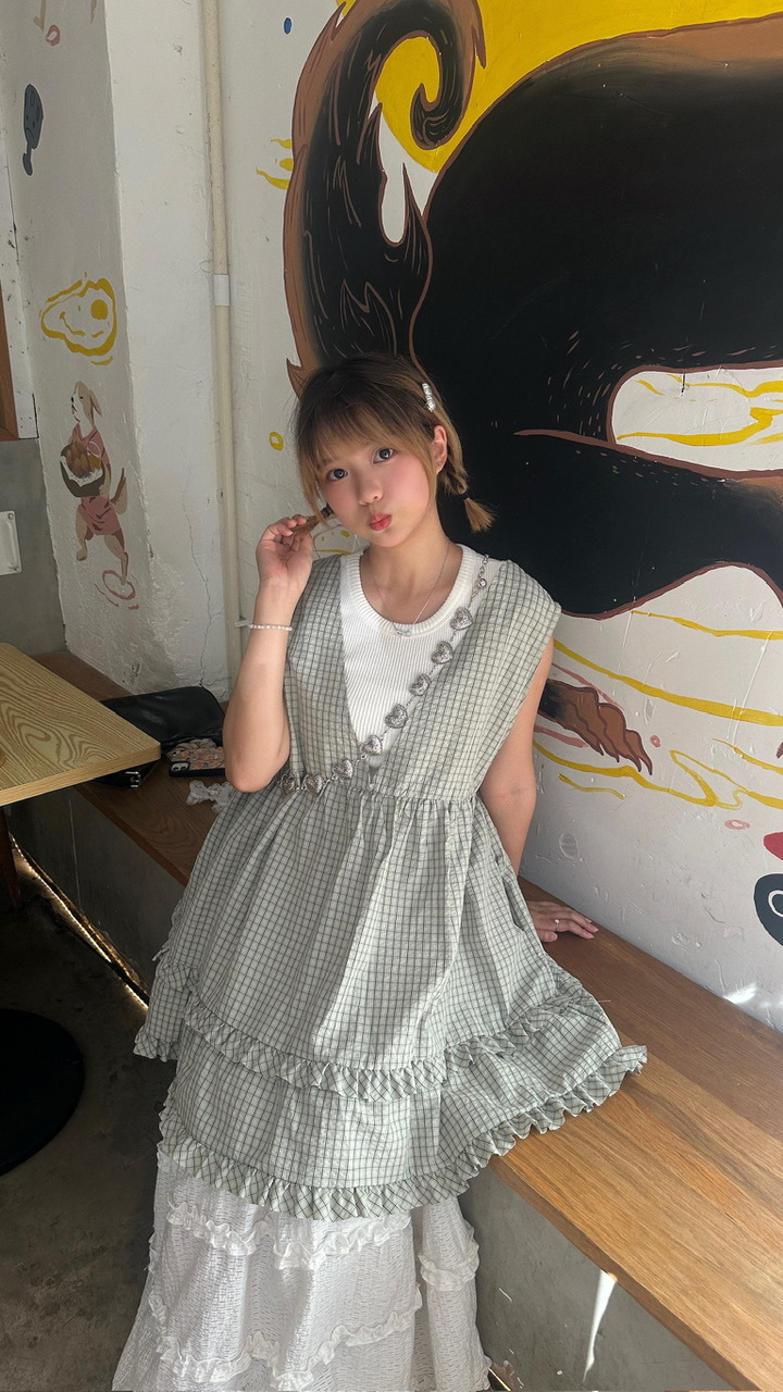 A0131｜立體浮雕心心腰鏈