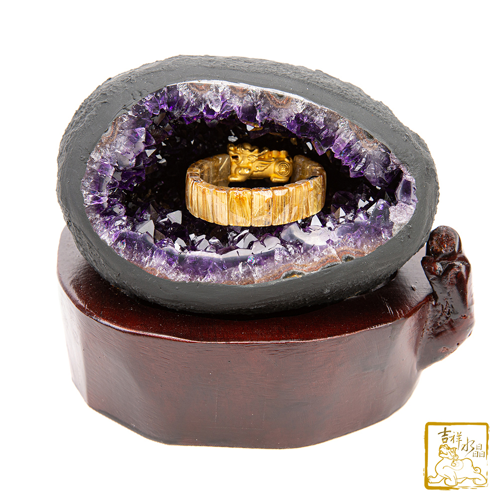 烏拉圭紫水晶洞2.32kg 招財吸金【吉祥水晶專賣店】