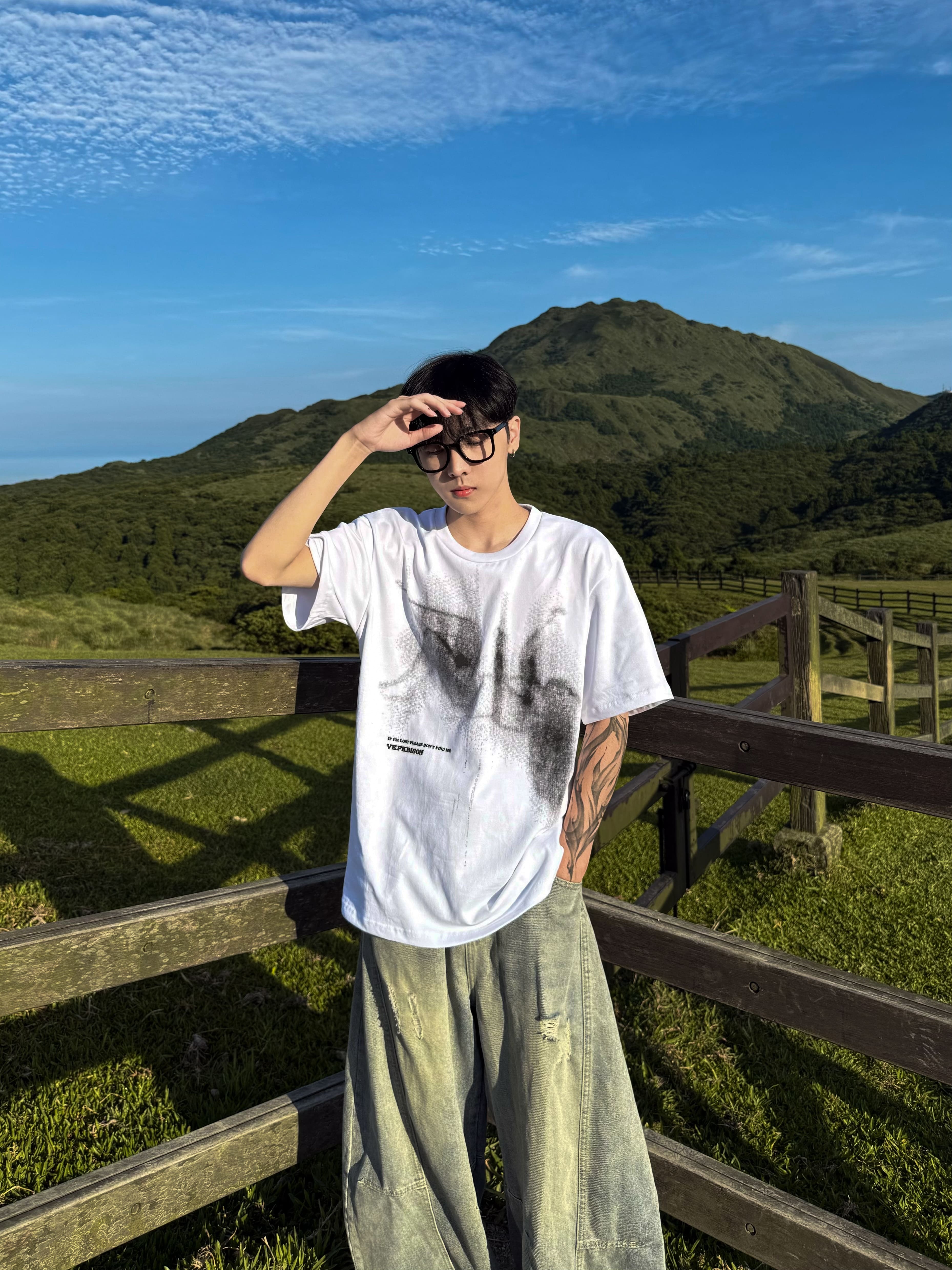 (現貨) 迷霧印花短袖