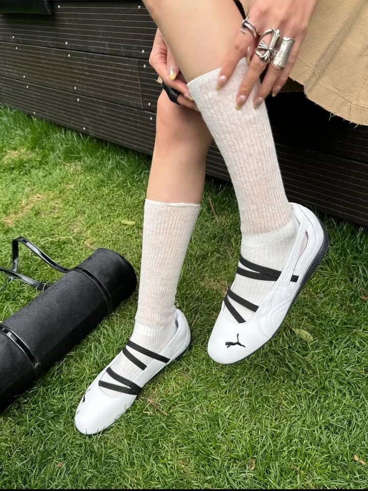 PUMA Speedcat Ballet LTH 白色 白黑 皮革 芭蕾舞鞋 40358701