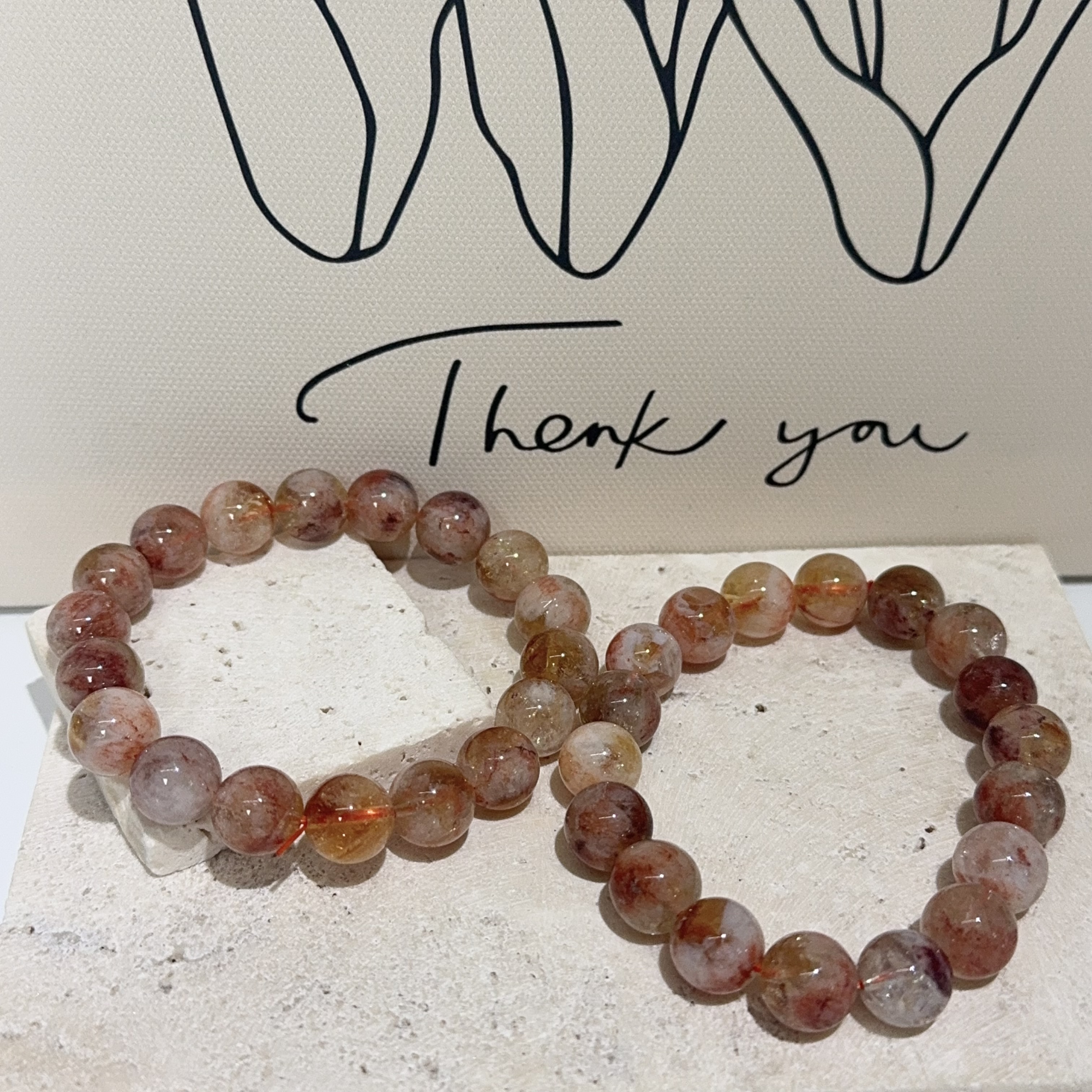 胭脂黃水晶手串 11mm