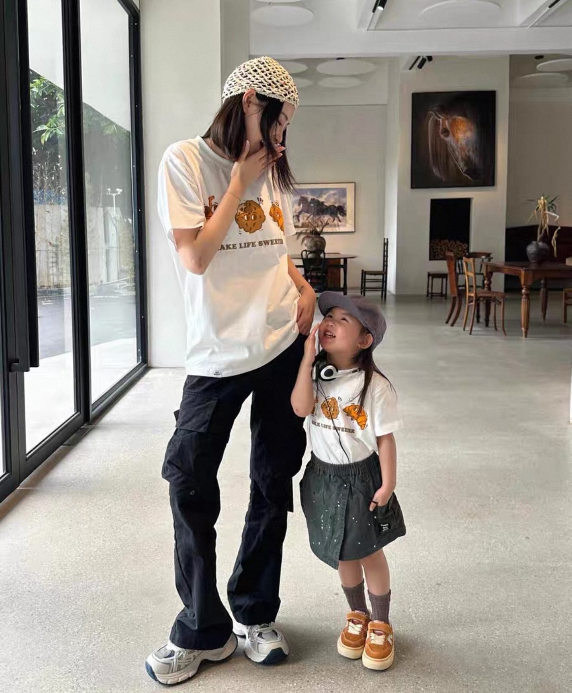 可頌印花T恤｜大人