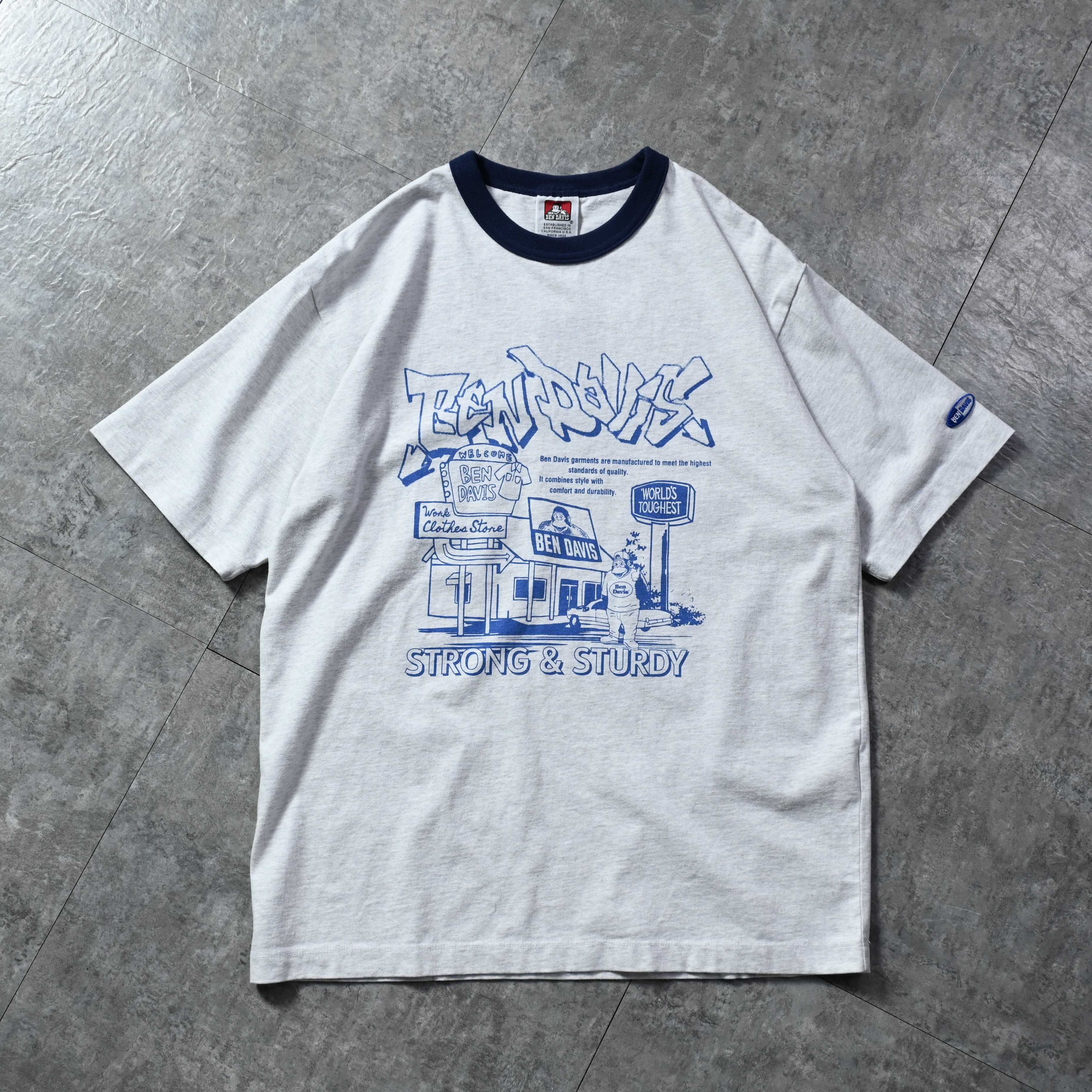 Ben Davis JP Washout Print Ringer Tee