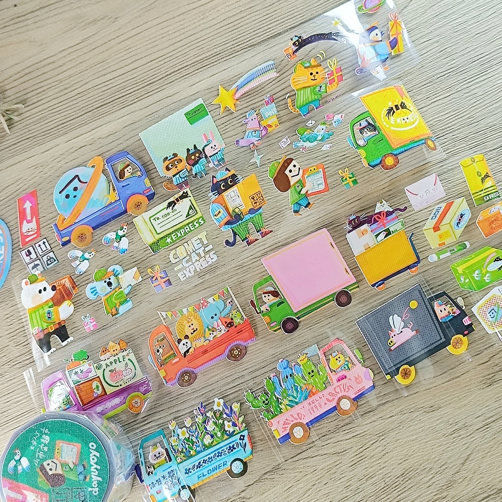 大宇人．彗星貓快遞公司 4.5cm亮面PET膠帶 <整捲/分裝>