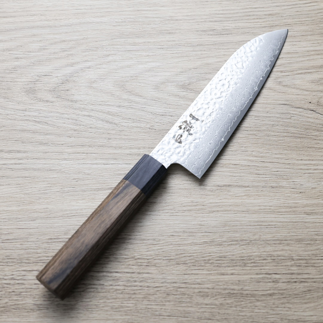 一徹 三德 165mm VG10鋼 33層鎚目大馬士革