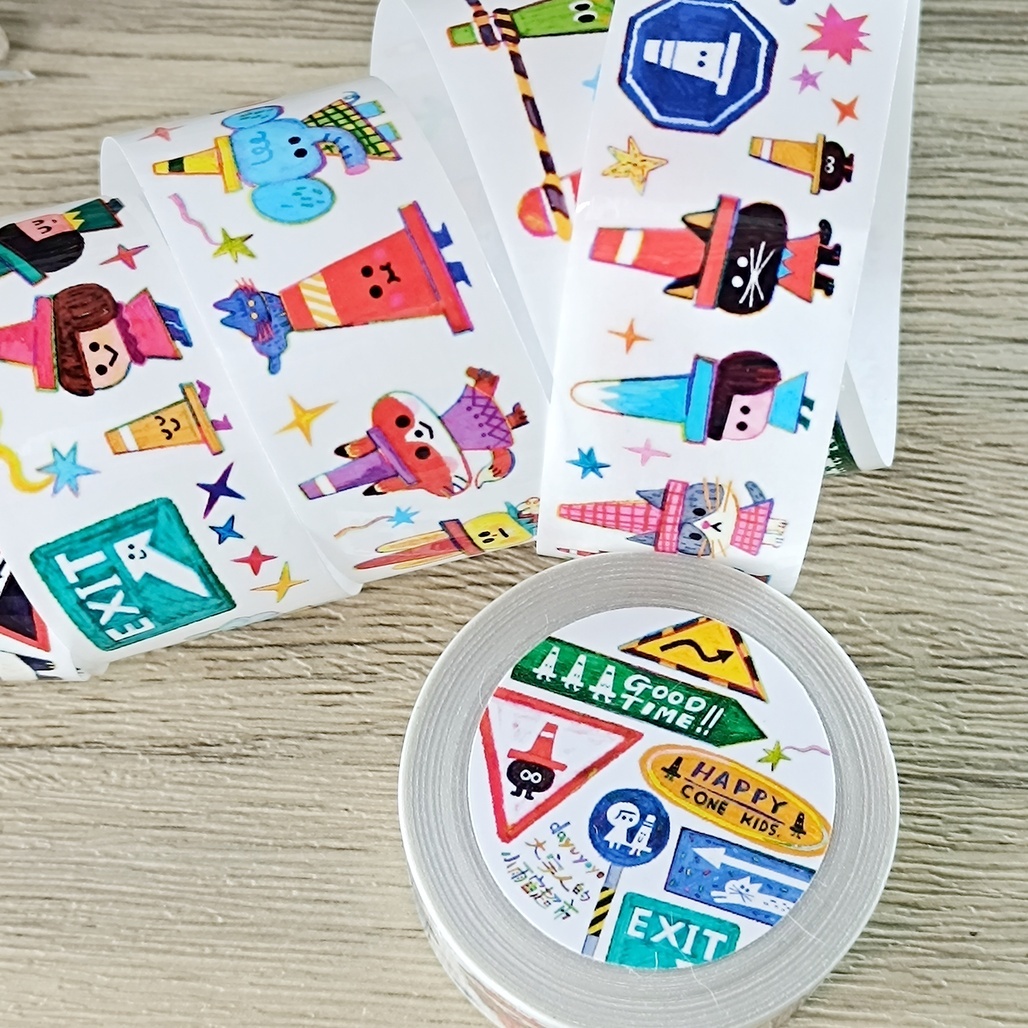 大宇人．CONE HAT三角錐精靈 3cm亮面PET膠帶 <整捲/分裝>