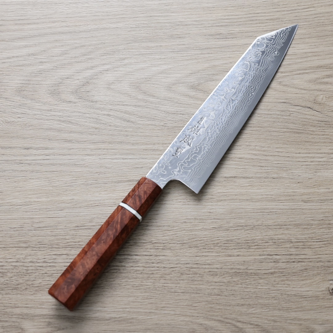 佑成 切付牛刀 210mm 銀三鋼 大馬士革