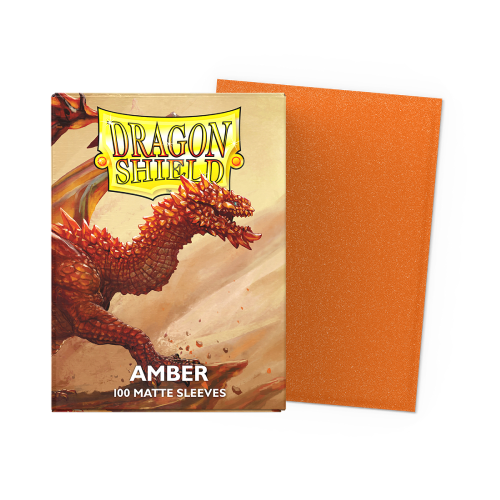 Dragon Shield Standard Size Sleeves (63x88mm) - Clear AMBER Mate (100)