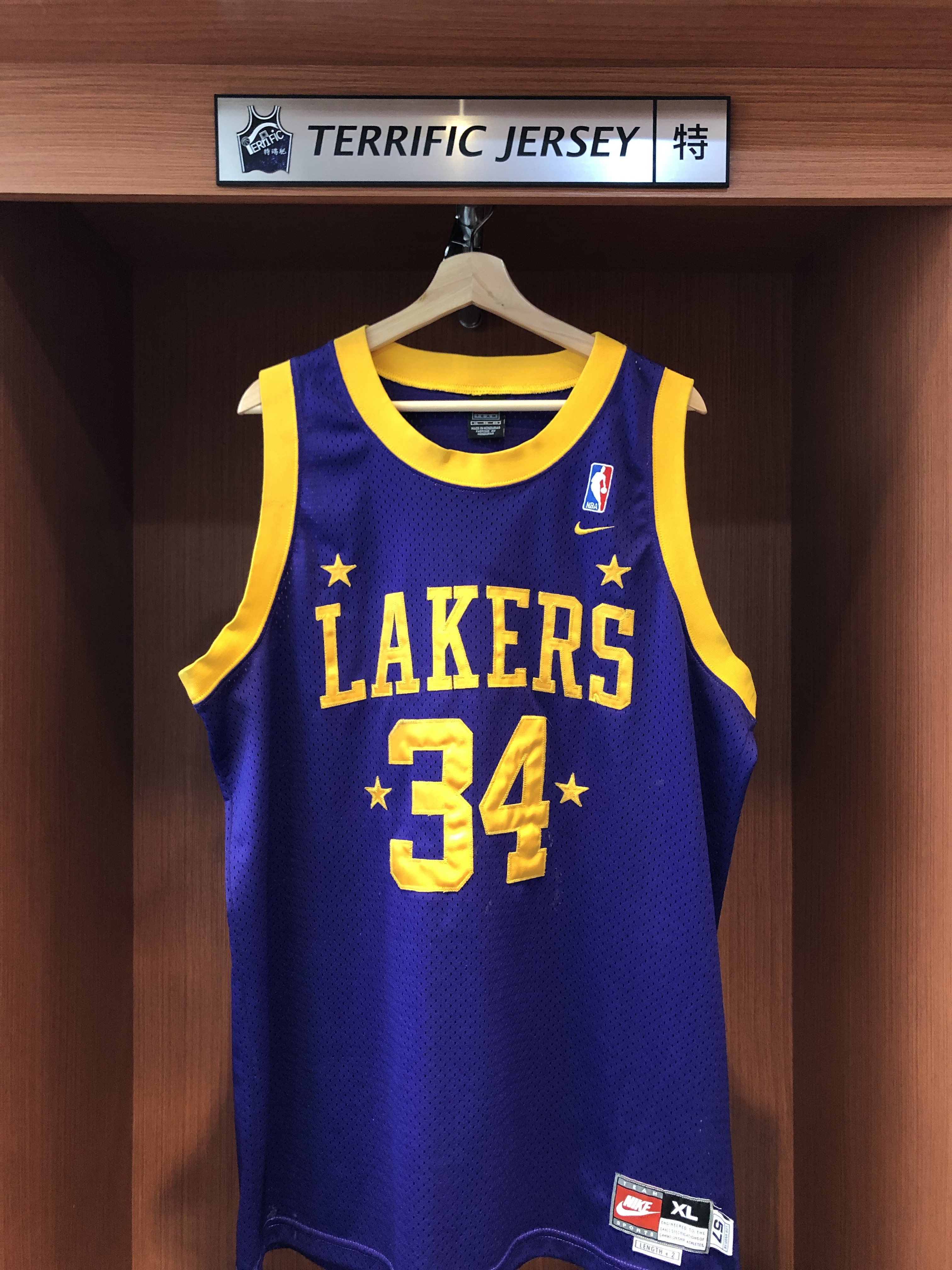 NBA球衣 二手 Shaquille Oneal 湖人異色四星紫 Nike Swingman 球迷版 電繡 衣況如圖 請詳細參閱