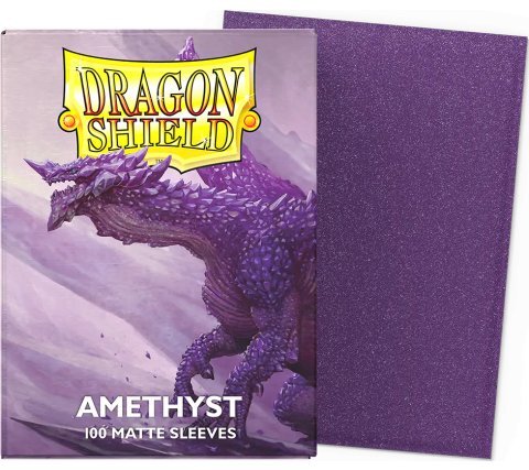 Dragon Shield Standard Size Sleeves (63x88mm) - Clear Amethyst Mate (100)
