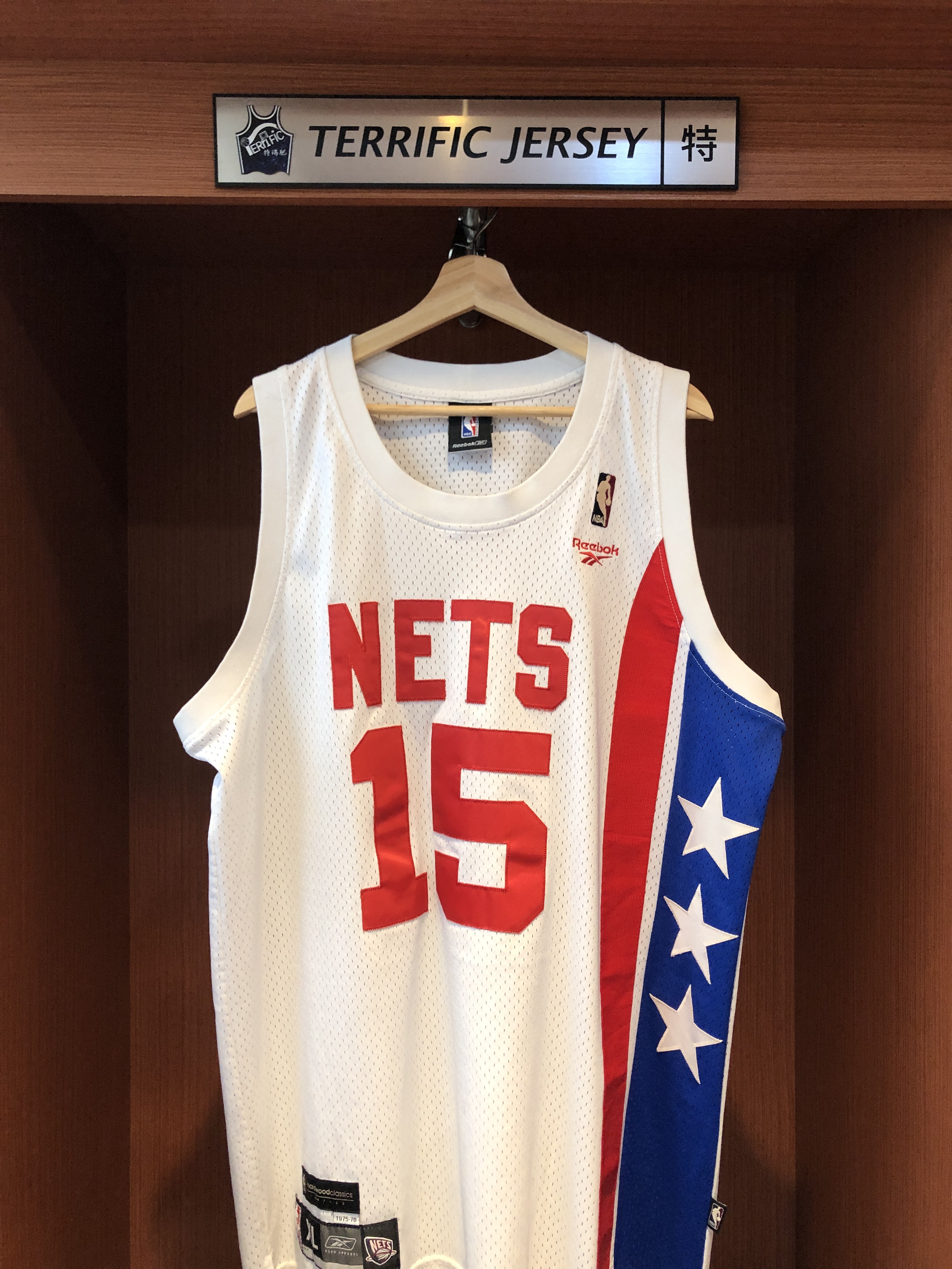 NBA球衣 二手 Vince Carter 紐澤西籃網 復古白星 Reebok Swingman 球迷版 電繡 衣況如圖 請詳細參閱