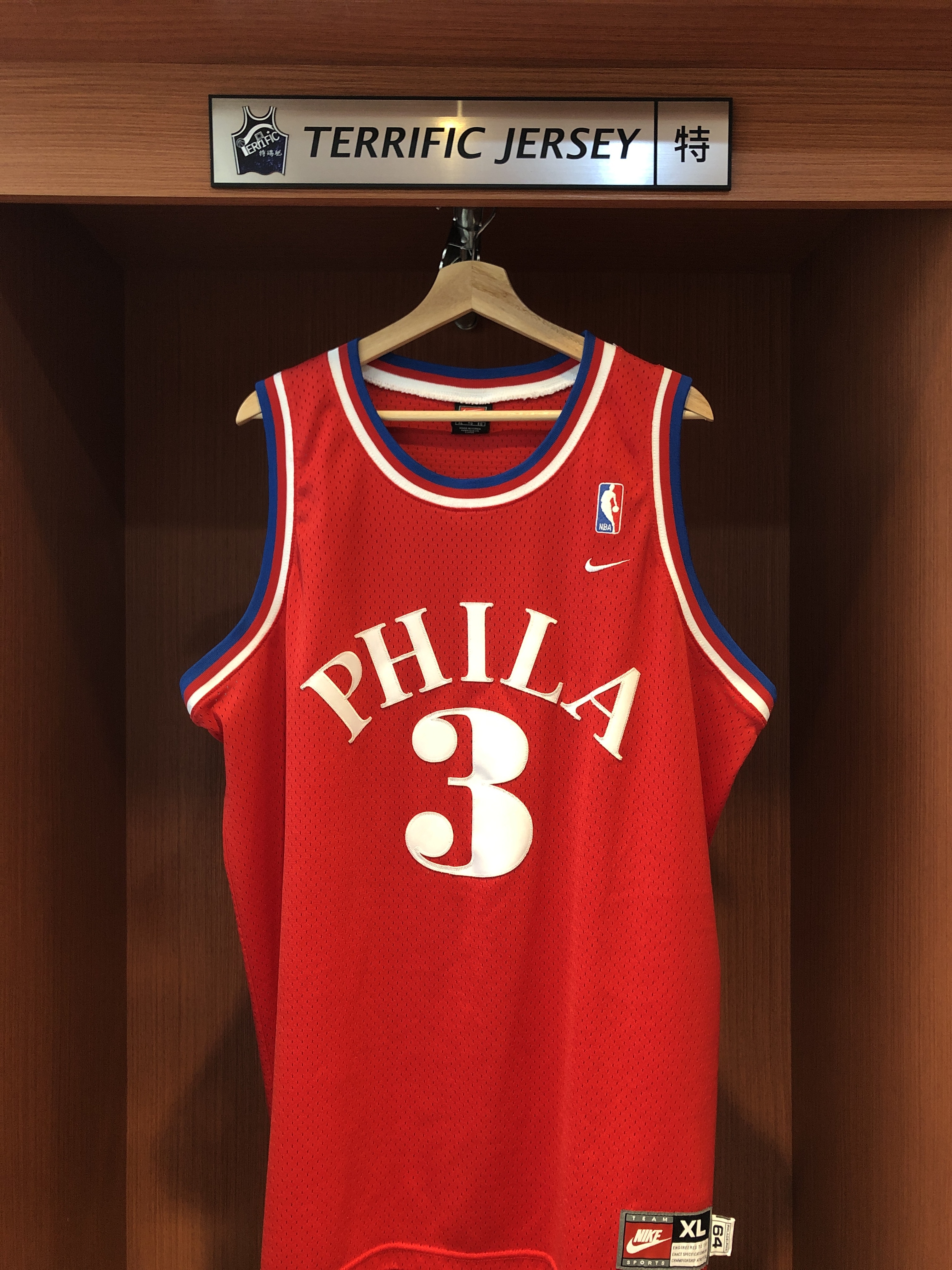 NBA球衣 二手 Allen Iverson 費城七六人 紅13星 Nike Swingman 球迷版 電繡 衣況如圖 請詳細參閱