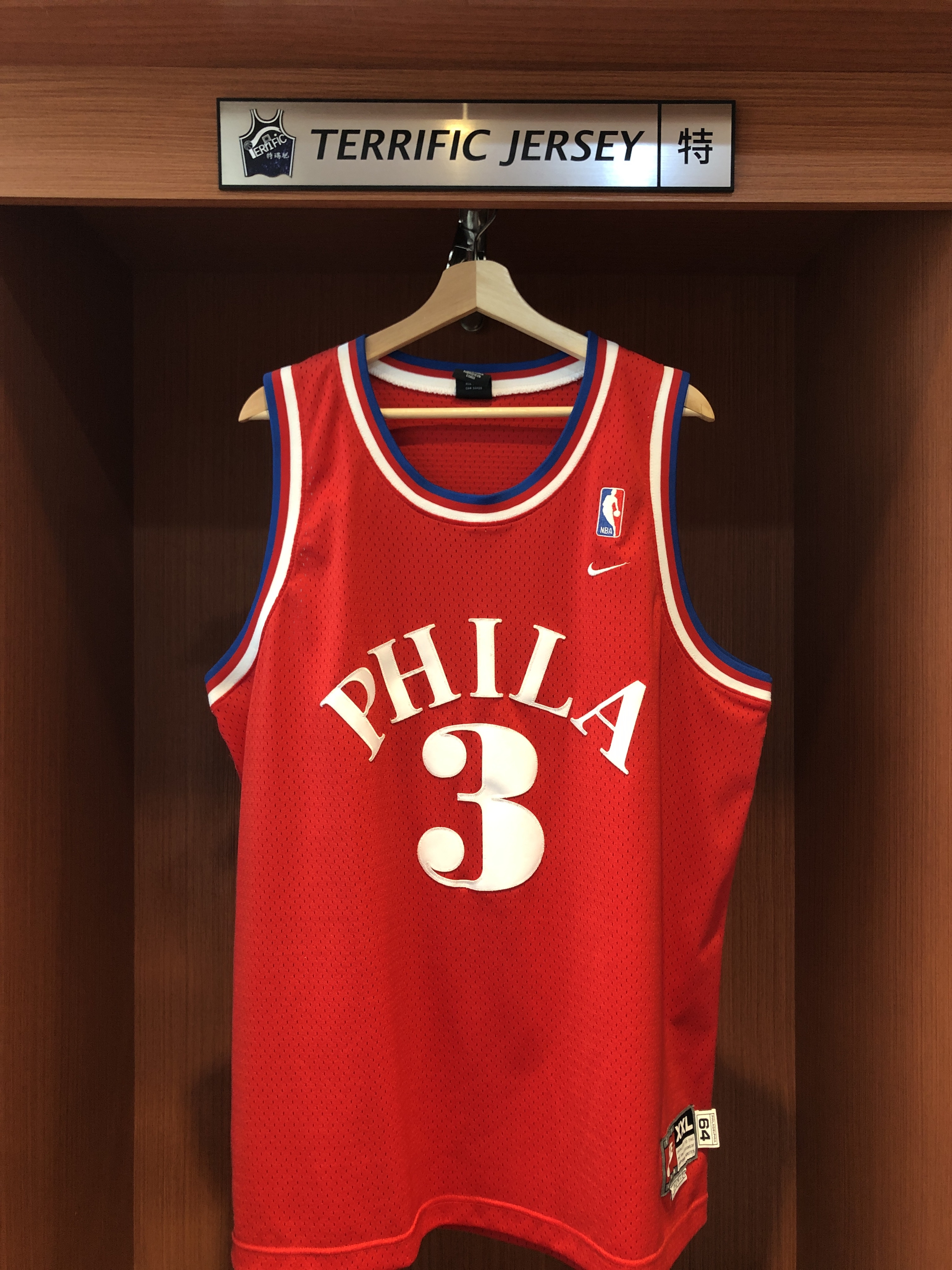 NBA球衣 二手 Allen Iverson 費城七六人 紅13星 Nike Swingman 球迷版 電繡 衣況如圖 請詳細參閱