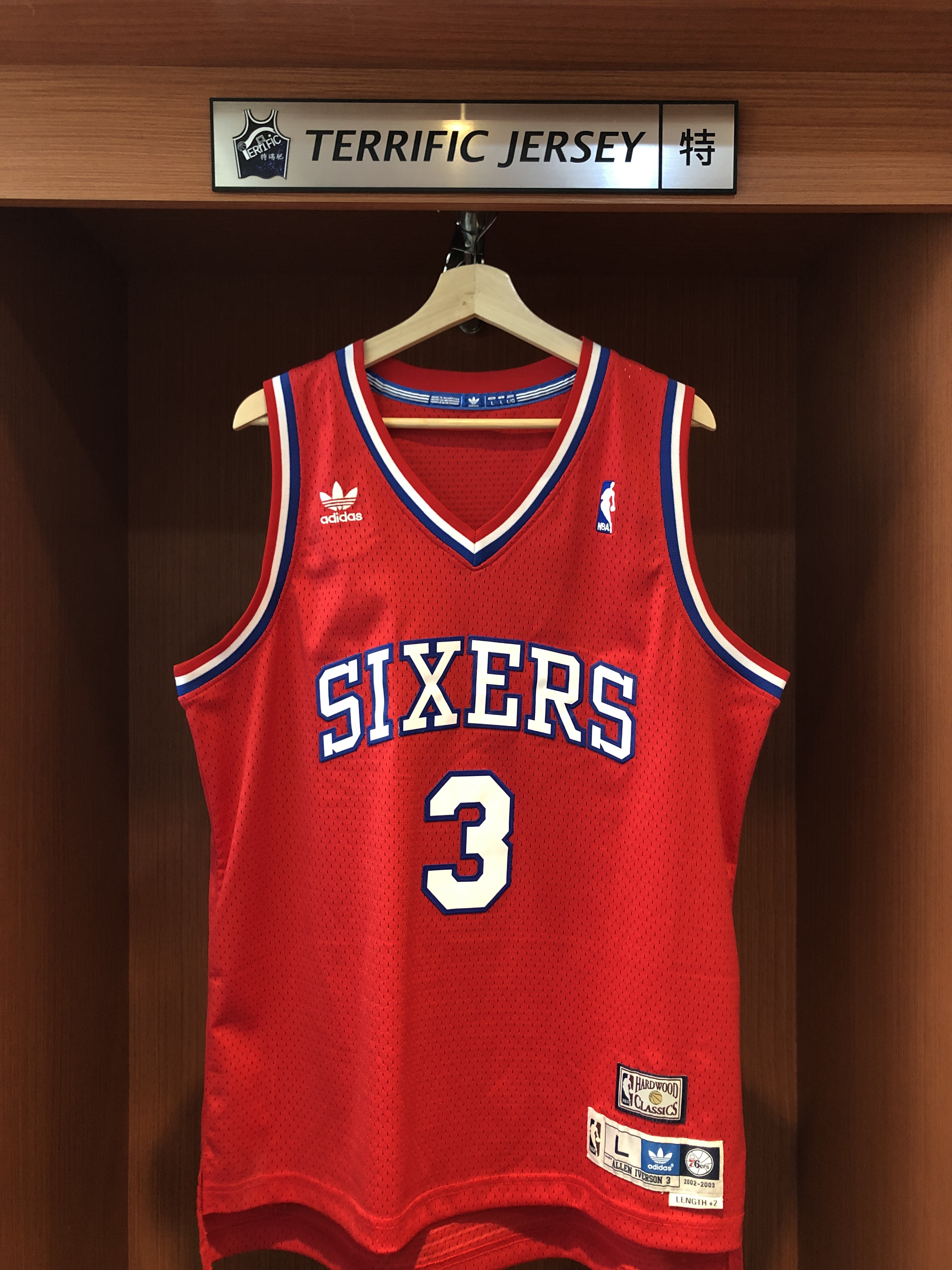 NBA球衣 二手 Allen Iverson The Answer 費城七六人 新人紅 綽號 Adidas Swingman 球迷版 電繡 衣況如圖 請詳細參閱