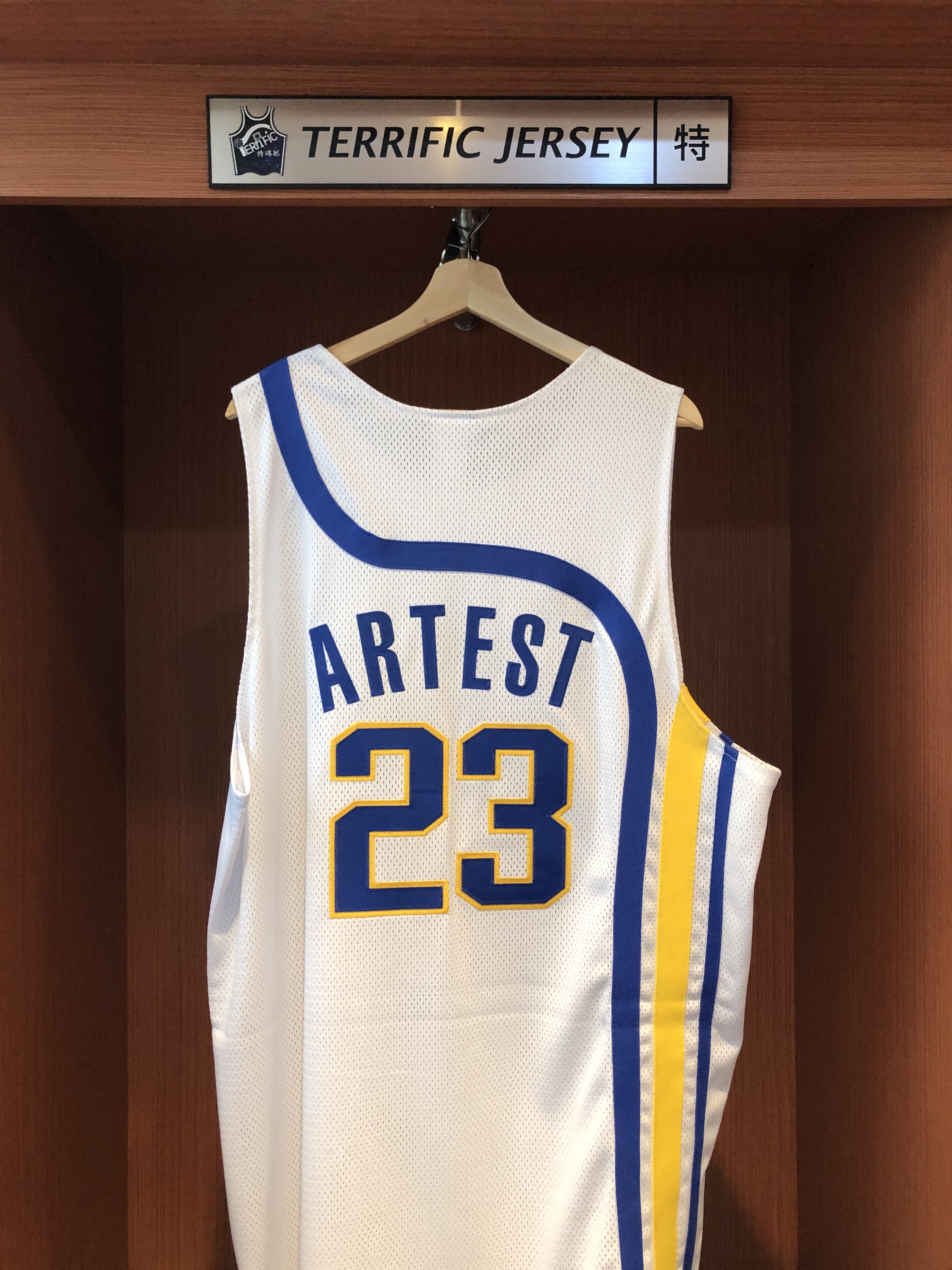 NBA球衣 二手 Ron Artest 印第安那溜馬 主場白 Reebok Authentic 球員版 電繡 衣況如圖 請詳細參閱
