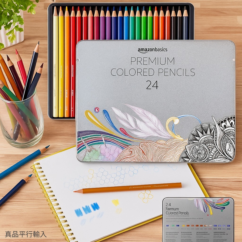 【預購】Amazon Basics G062651 木顏色筆24色