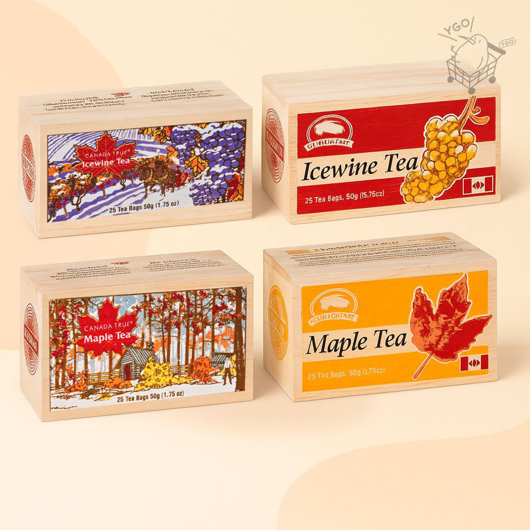 Canada True 彩繪 & 木盒茶系列 - 楓糖茶 & 冰酒茶