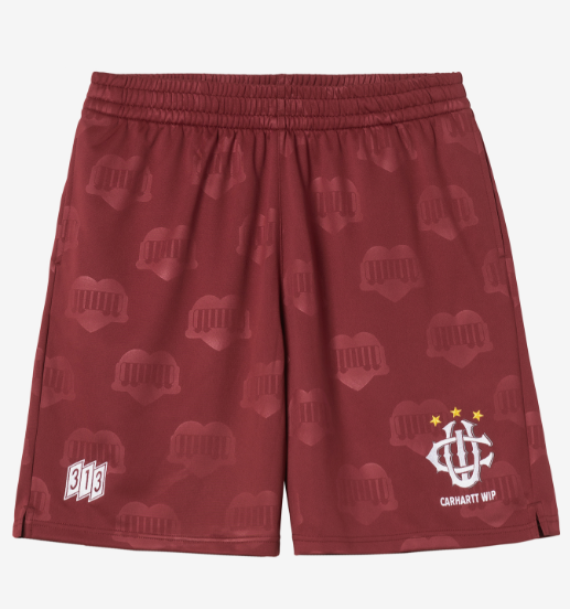 CarharttWip  HARTT'S 足球短褲  提花 紅色  JUN25