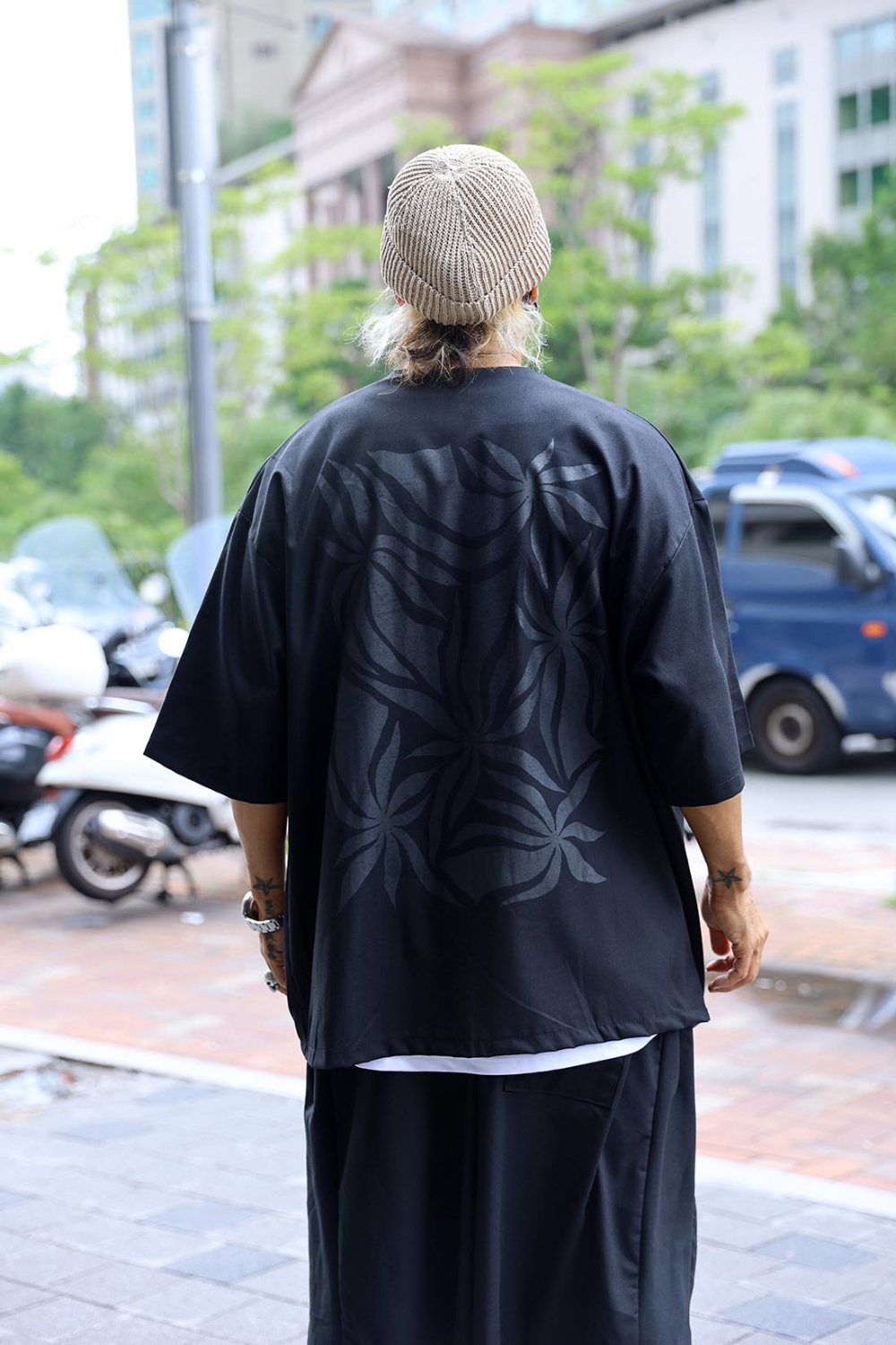 亞麻東方開襟衫