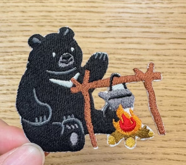 銀海設計．露營動物 刺繡布貼 刺繡貼紙 共六款