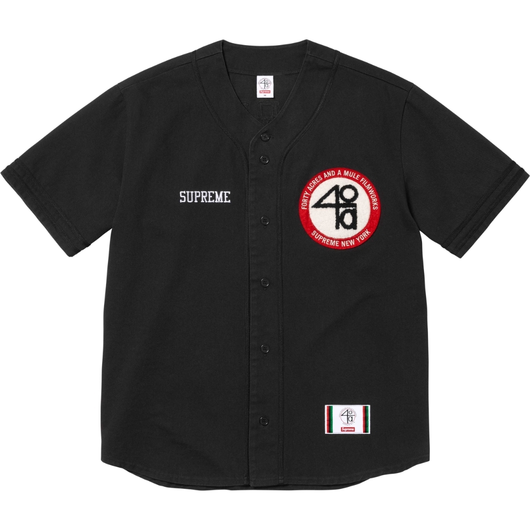 SUPREME SS25 40 Acres Twill Baseball Jersey 棒球短T (2色)