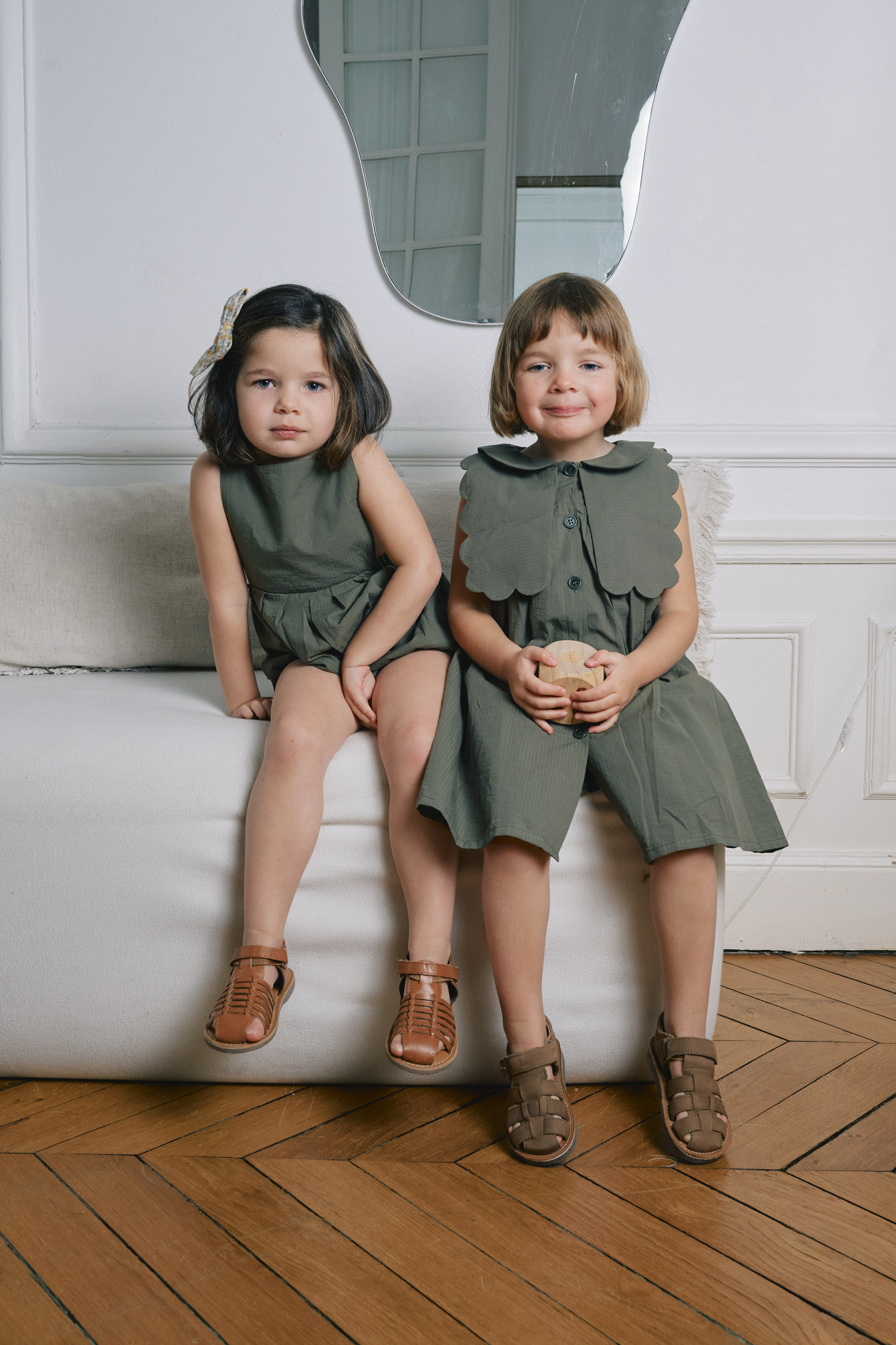 Maison Marelle - Romper Marais - seersucker green