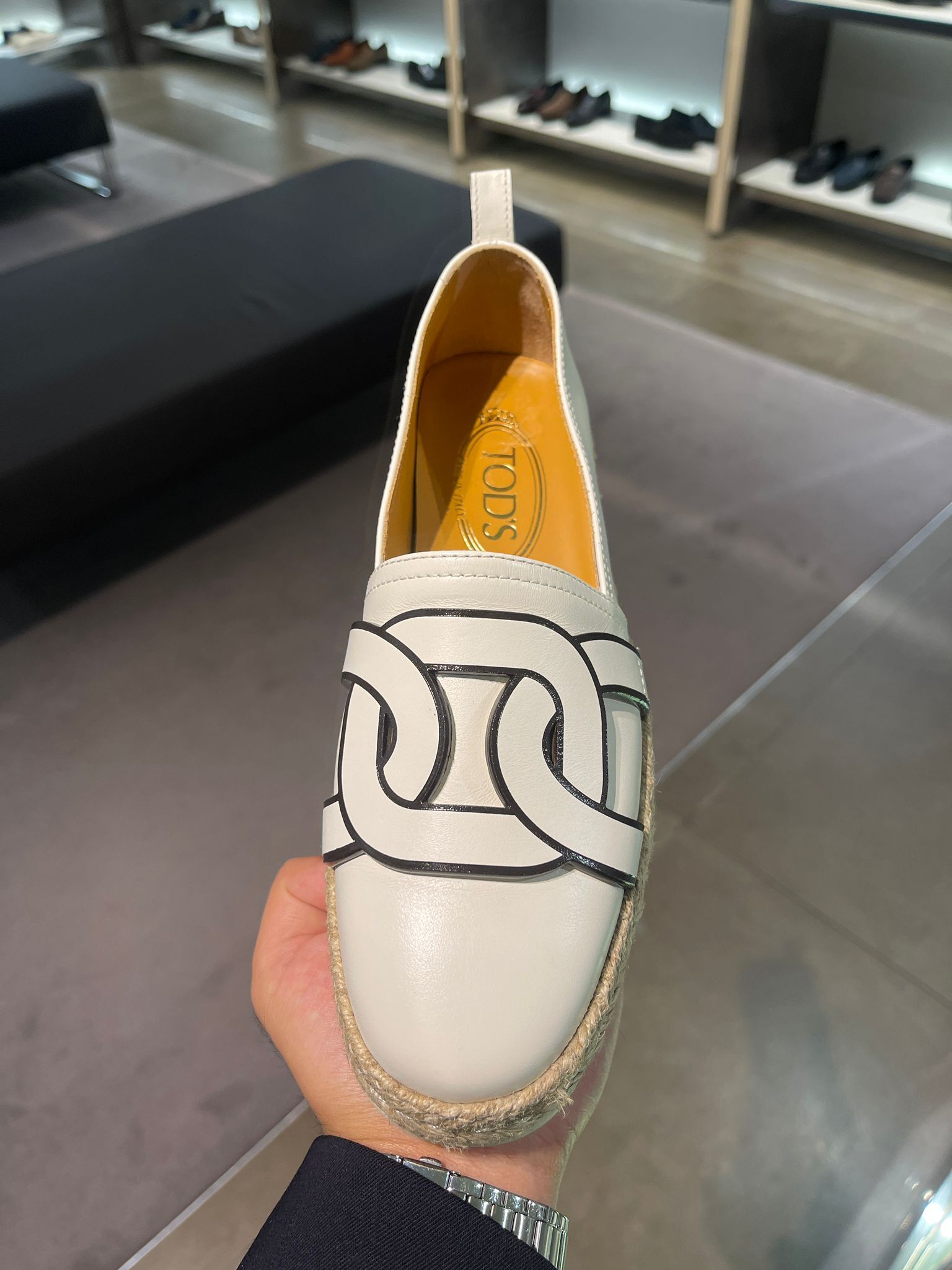 Tods Shoes XXW6 Leather Espadrilles Cream