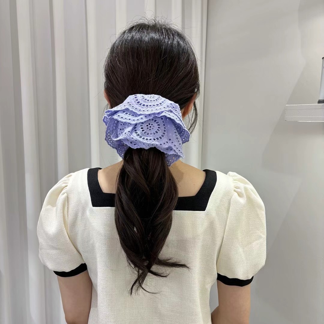 洞洞花蕾絲大腸髮束