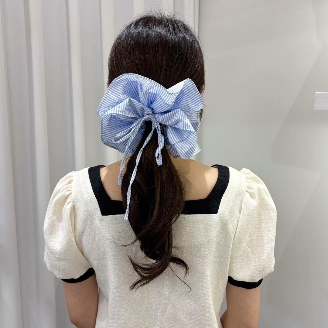 條紋綁帶大腸髮束