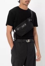 Longchamp Canvas Bum Bag Black 20025