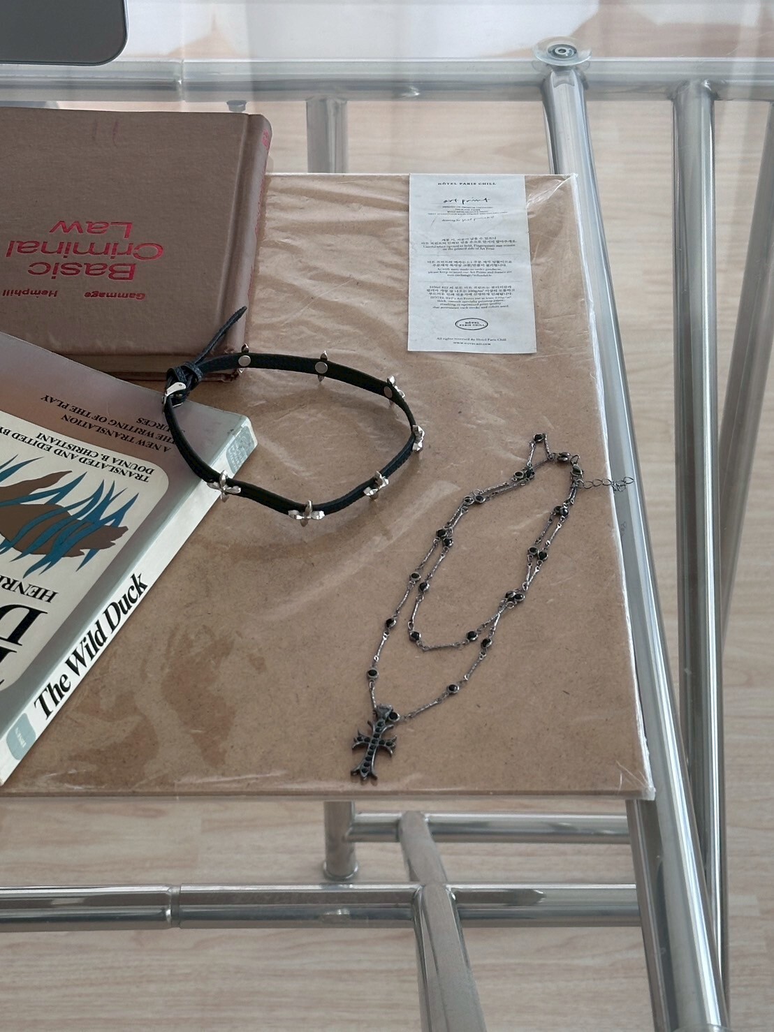 黑色十字元素🎚️兩件套疊帶choker項鍊