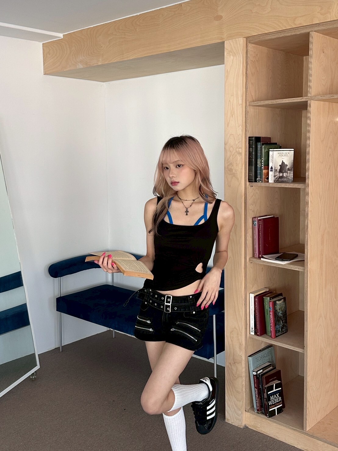 愛心鏤空 兩件式吊帶鏈條背心 2colors