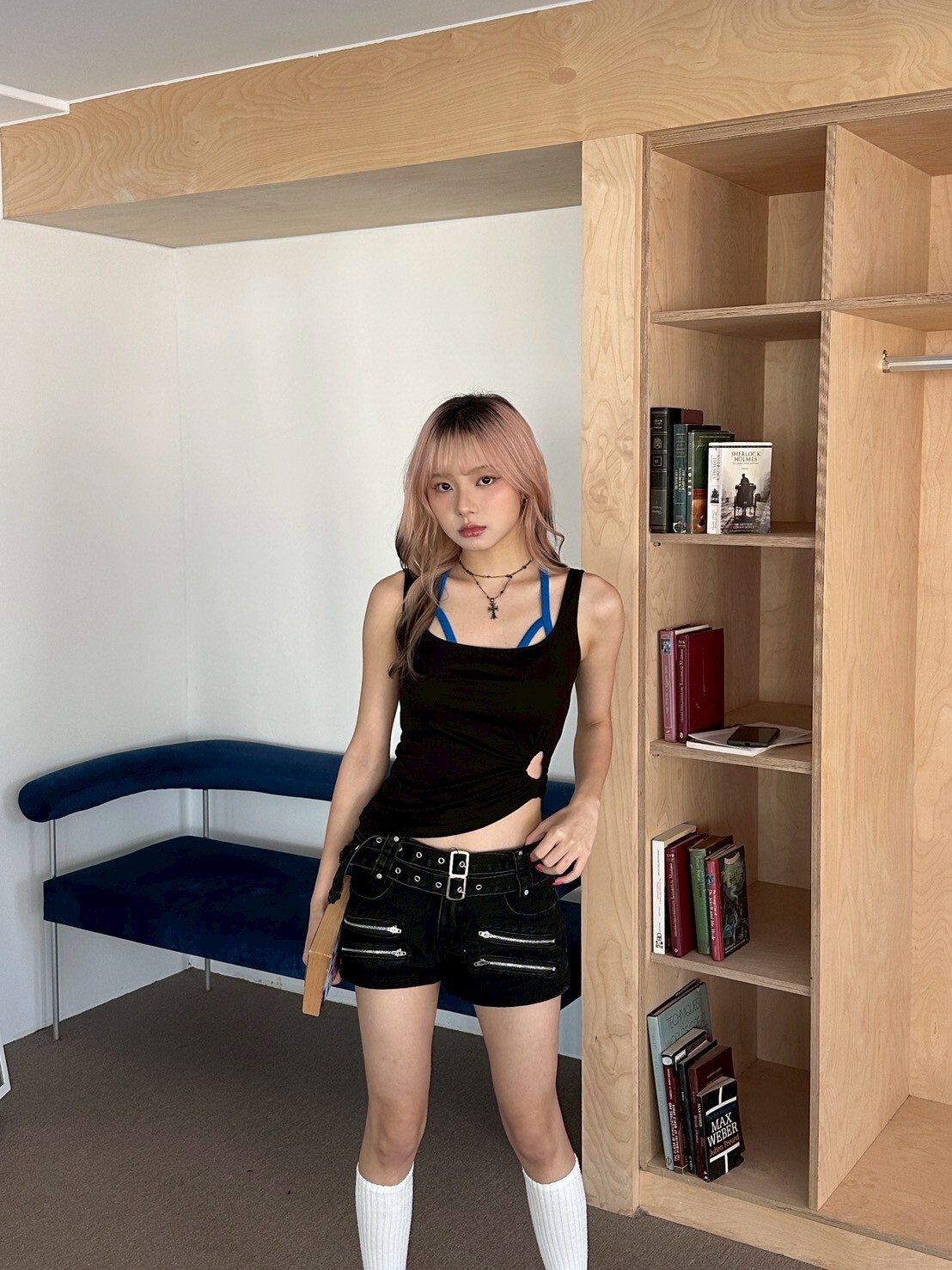 愛心鏤空 兩件式吊帶鏈條背心 2colors