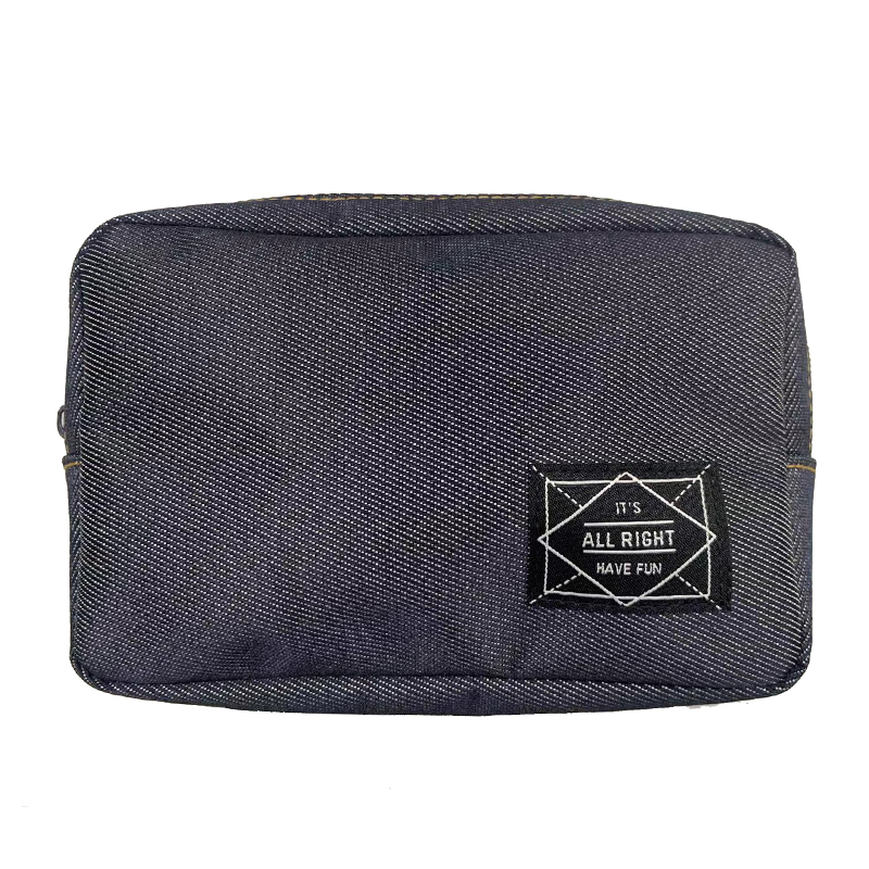 化妝包/牛仔風 附內袋 18×12×4.5cm