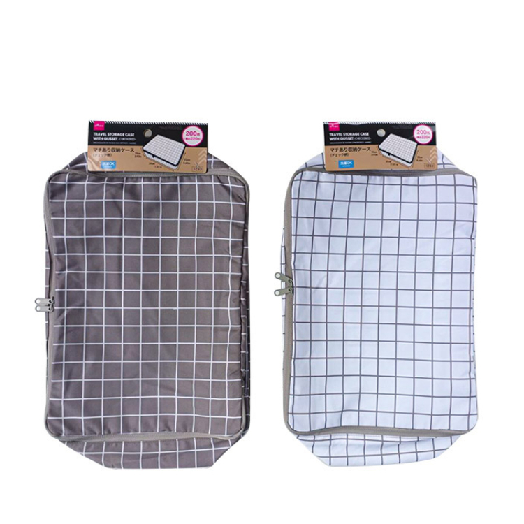 旅行用收納包/格紋 30×22×10cm