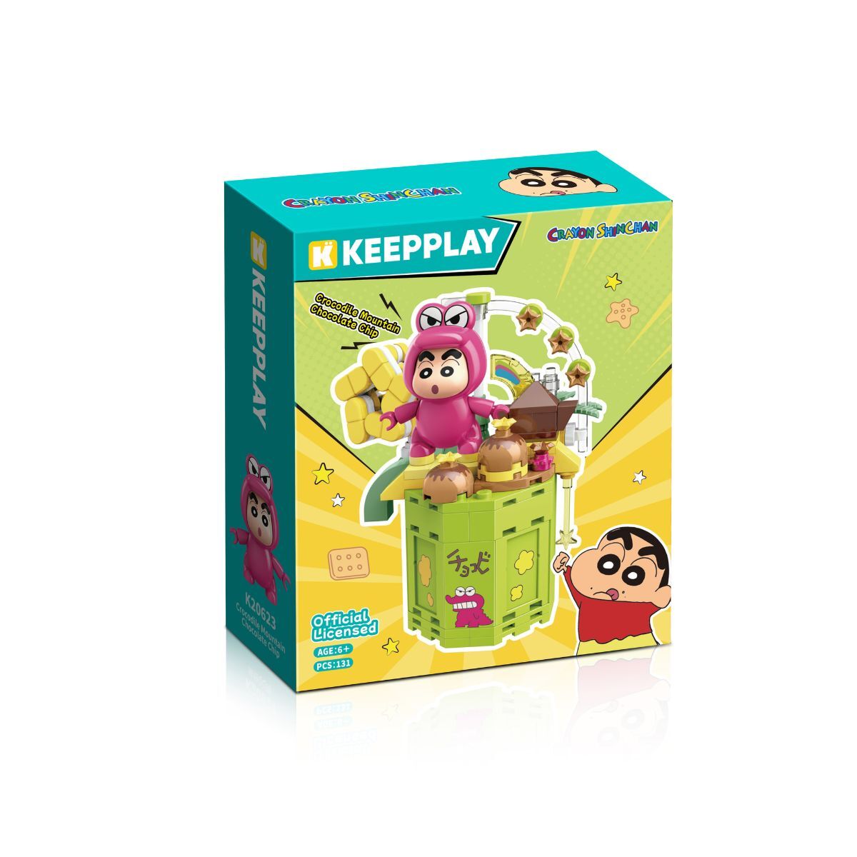 蠟筆小新 鱷魚山餅乾造型積木
