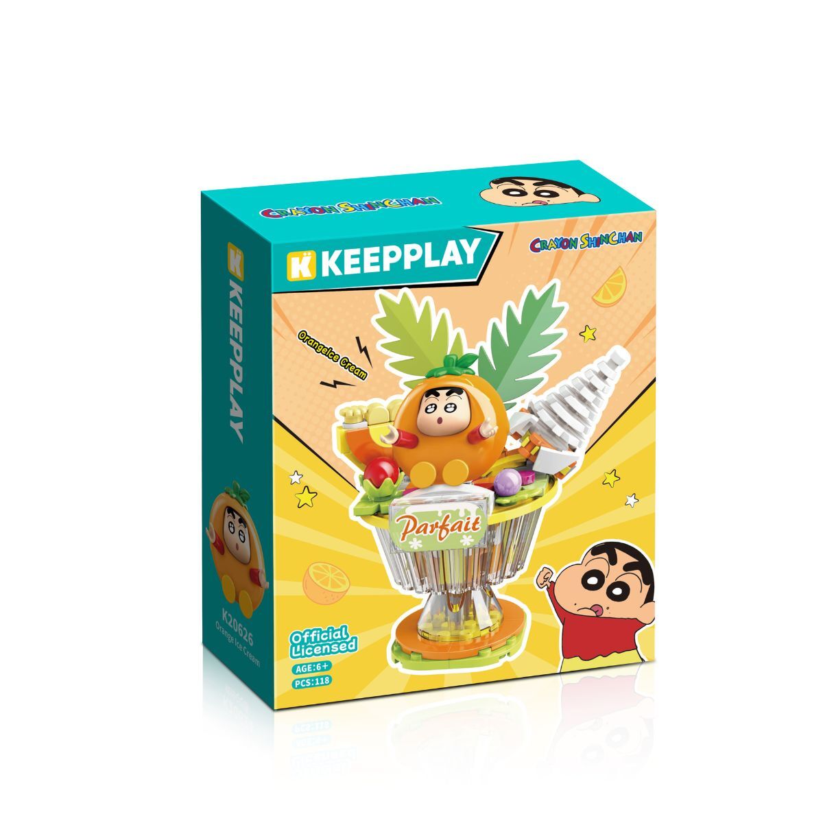 蠟筆小新 香橙雪糕造型積木