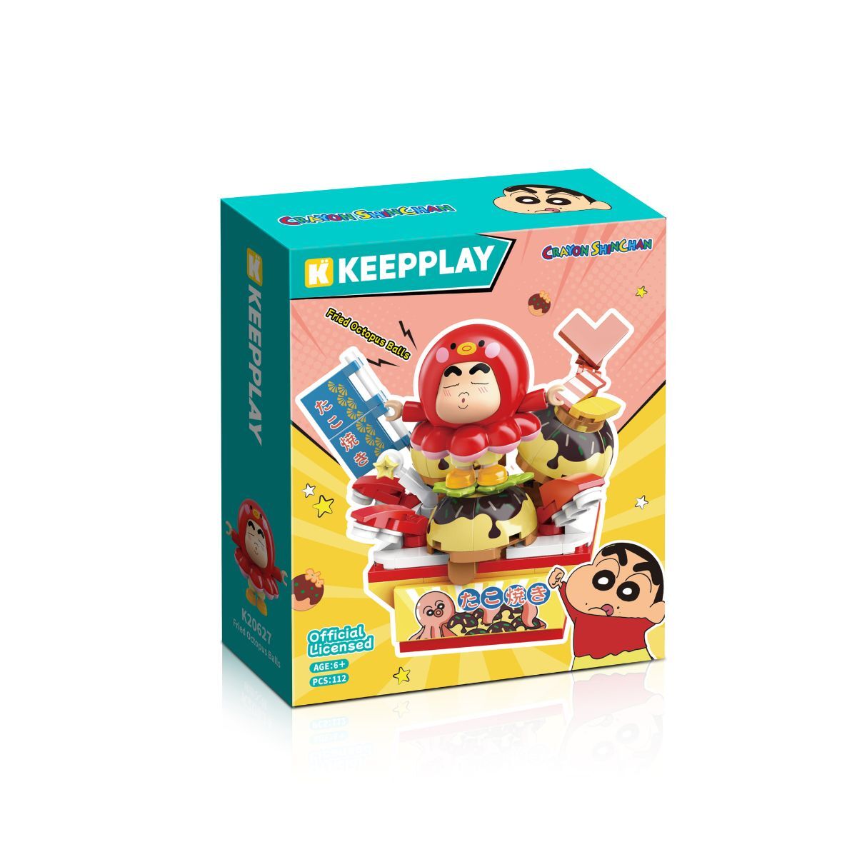 蠟筆小新 章魚小丸子造型積木