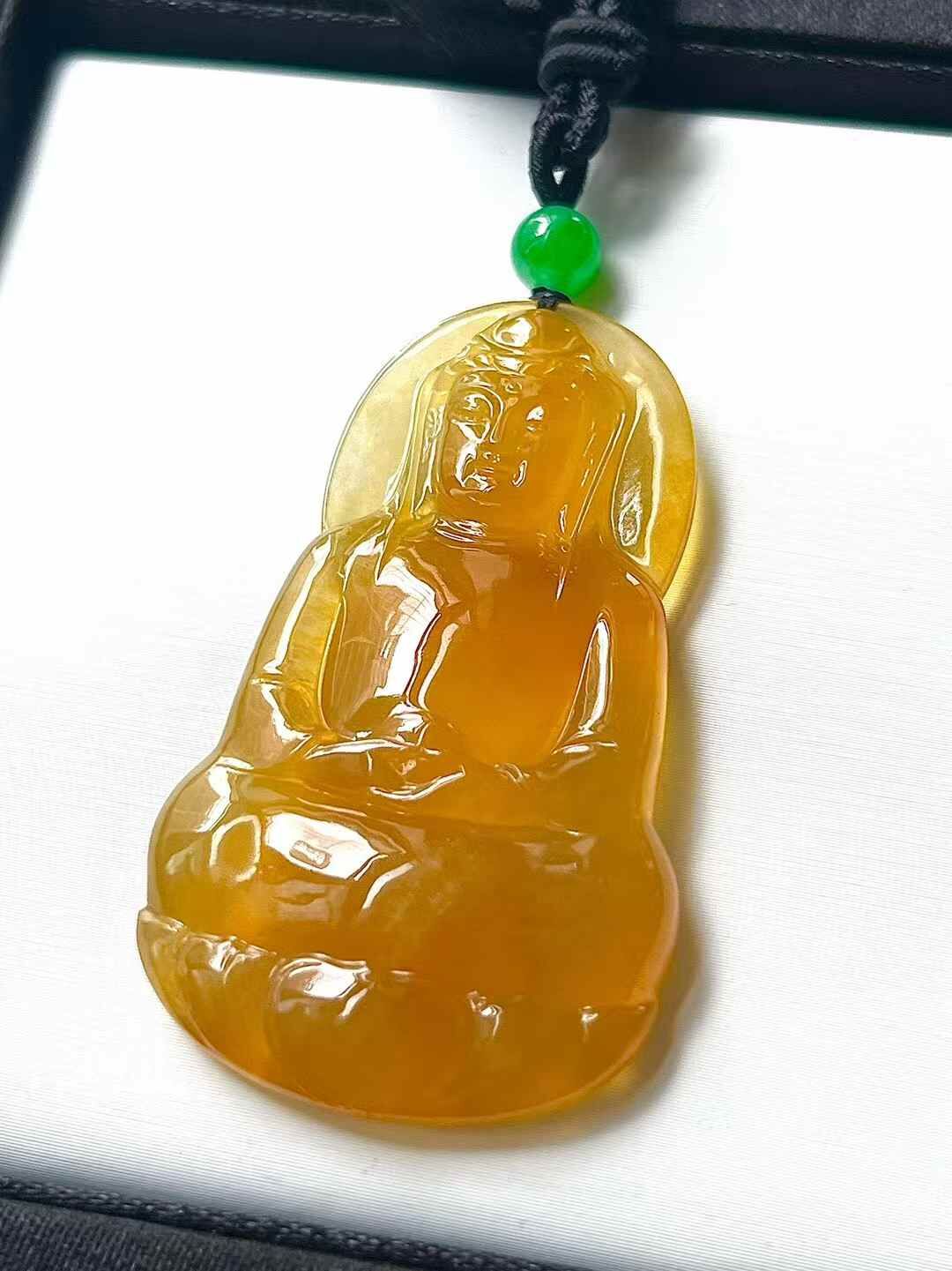 616361 翡翠黃翡觀音