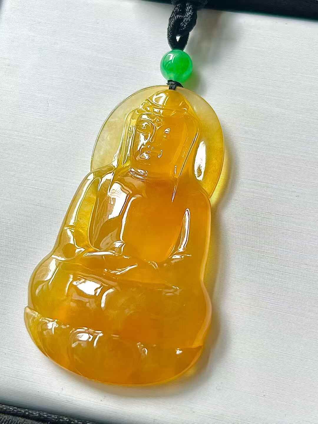 翡翠黃翡觀音,天然翡翠A玉, 緬甸玉, Jade, Jadeite