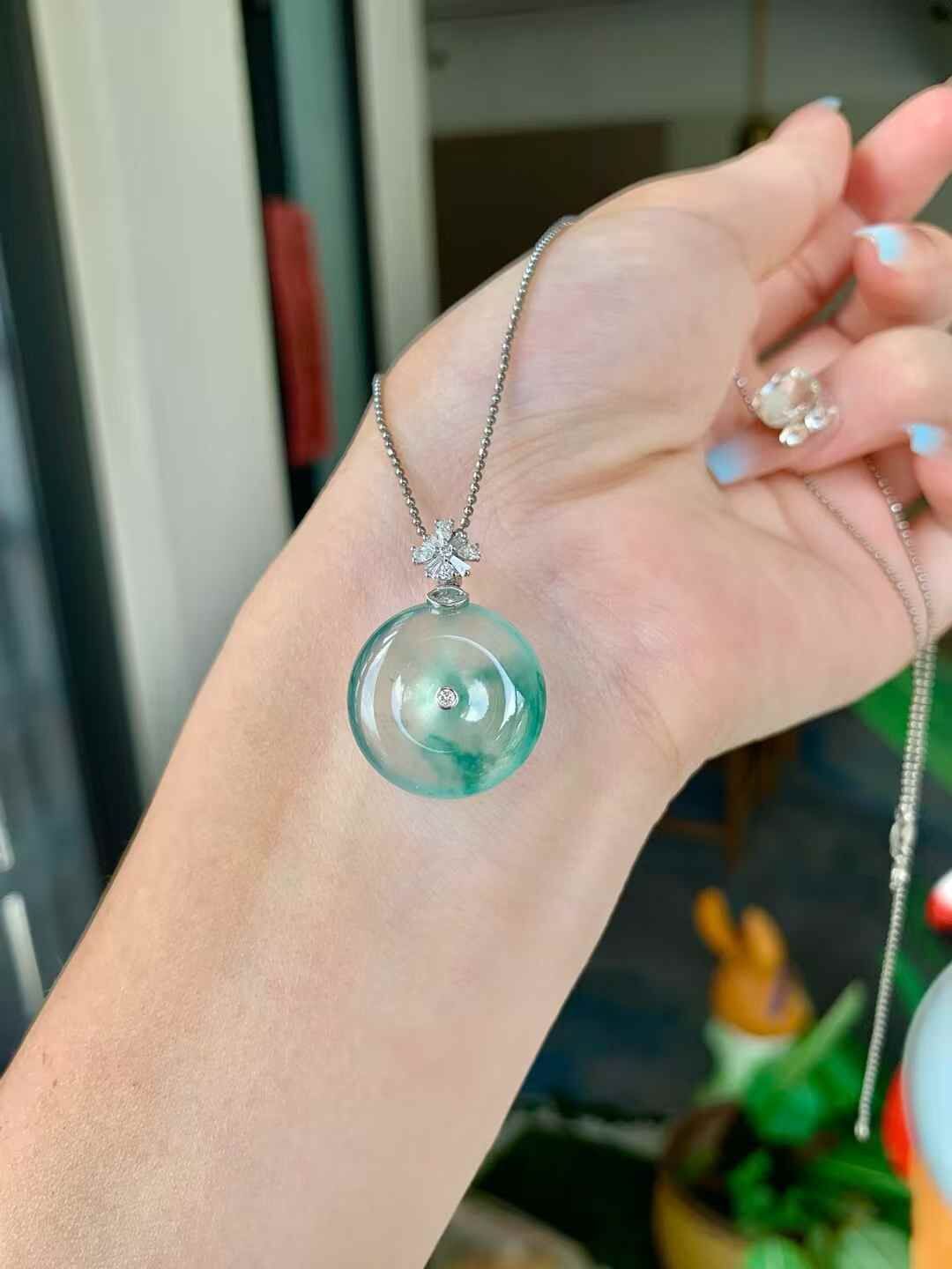 616362 翡翠平安扣吊墜 (18.6mm直徑)