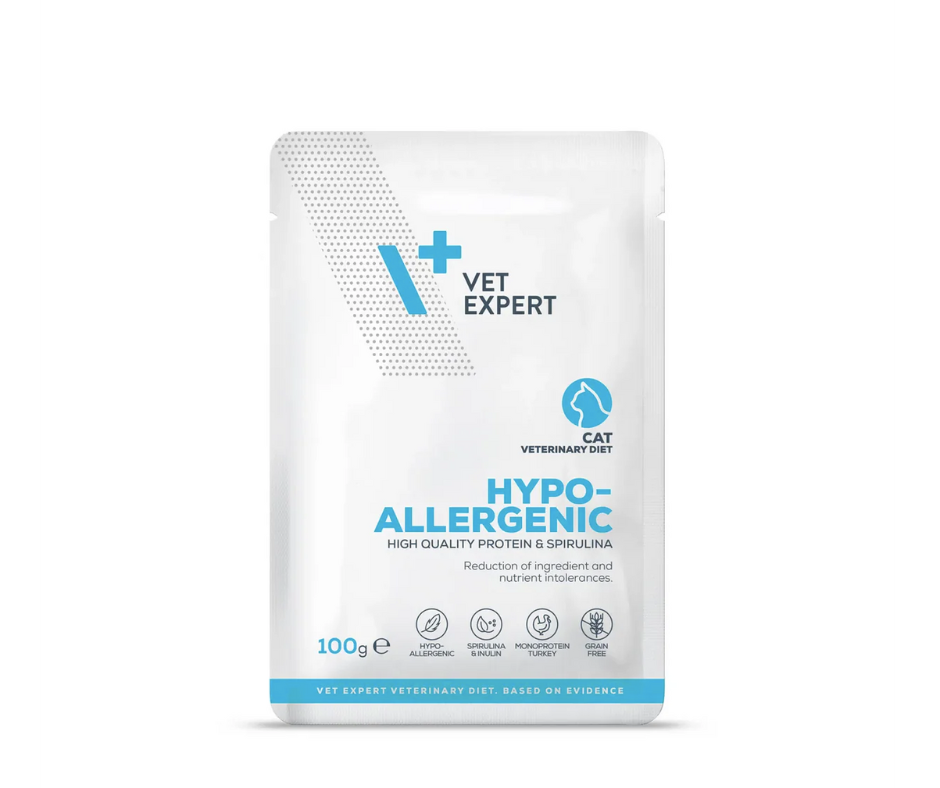 Vet Expert V+ 成貓低敏處方袋裝濕糧 100克 (12 Pouch)