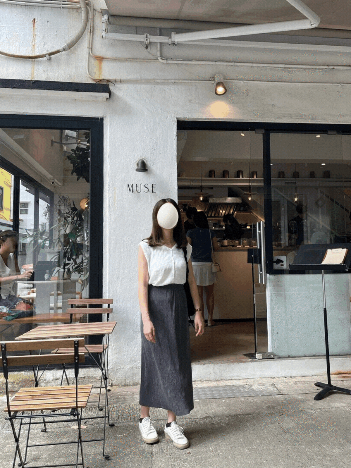 + NEW COLOR ! 《KR》皺皺感開叉長裙