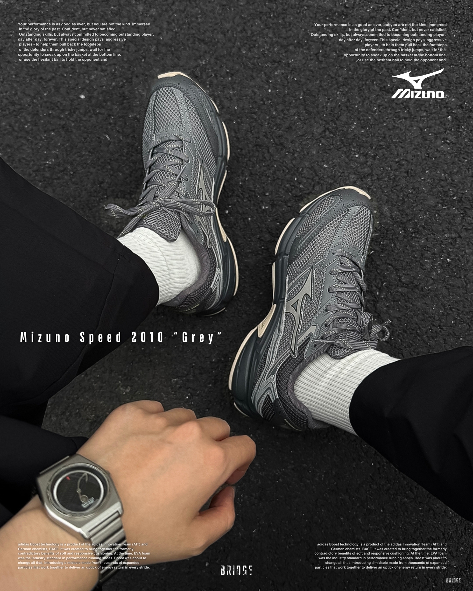 『質感碳灰美學 🌪️』Mizuno Speed 2010 “Grey” D1GH251704