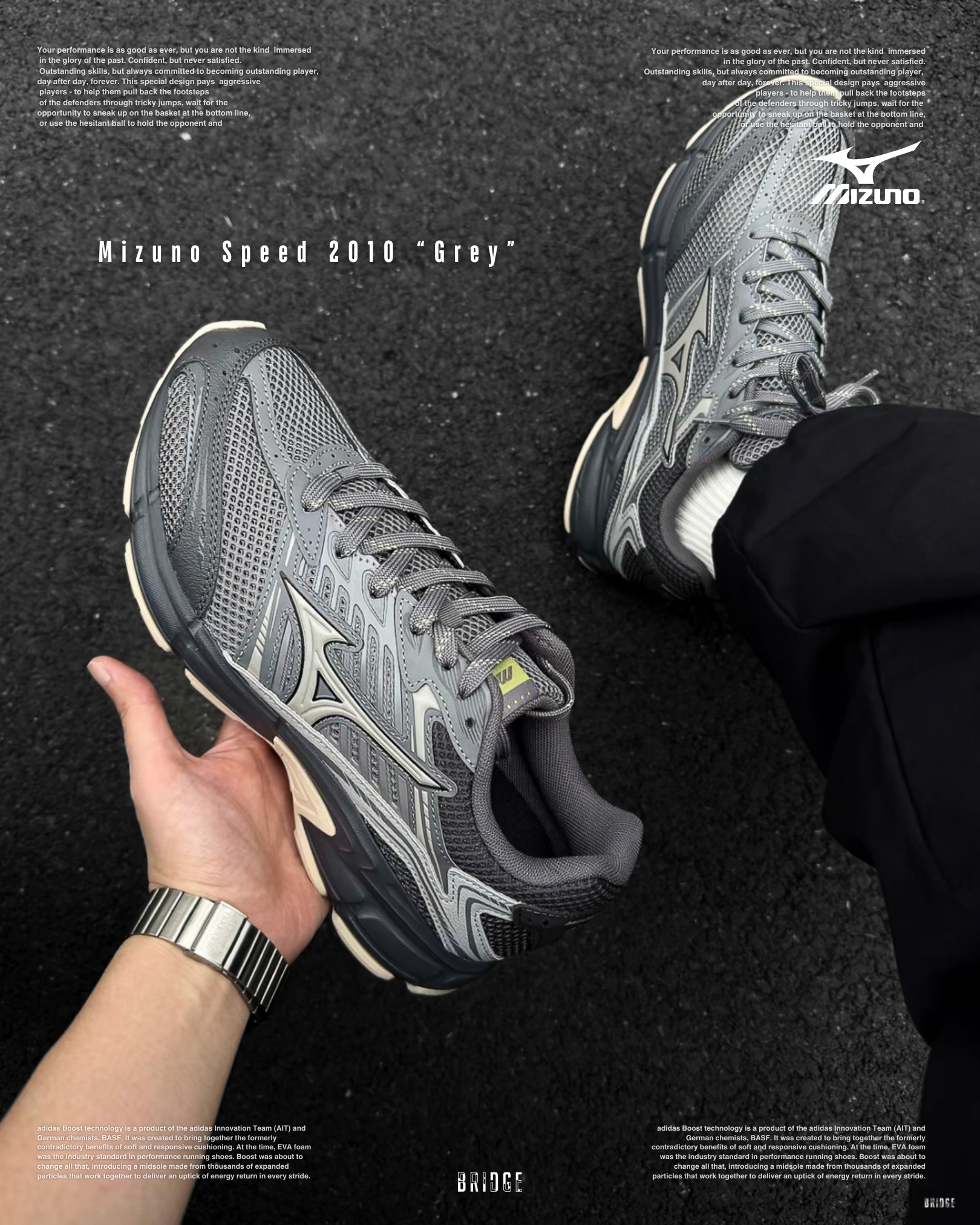 『質感碳灰美學 🌪️』Mizuno Speed 2010 “Grey” D1GH251704