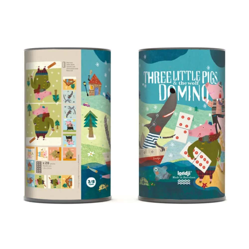 Londji 三隻小豬骨牌遊戲，童話故事結合經典骨牌遊戲
