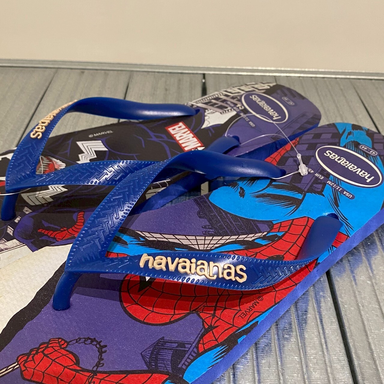 Havaianas 哈瓦仕 拖鞋 男鞋 女鞋 漫威 復仇者聯盟 蜘蛛人Top Marvel Classics 藍 4147012-2711U