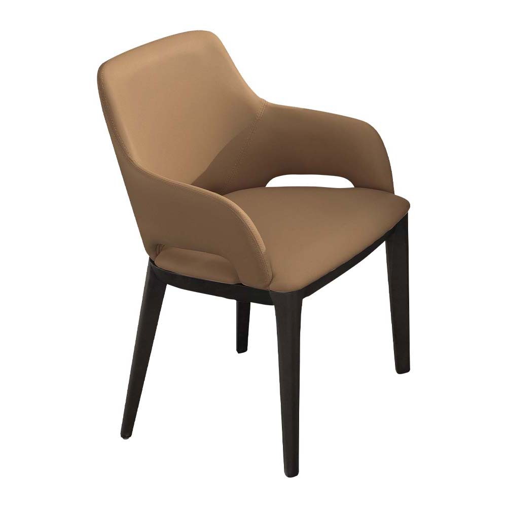 莫格扶手實木餐椅/單椅/休閒椅/洽談椅/商務椅(兩色可選)